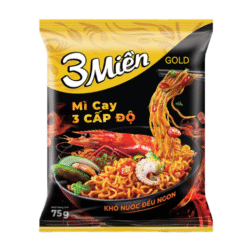 Mì tôm 3 Miền Gold chua cay 3 cấp độ 75g