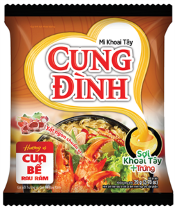 Mì Cung Đình cua bể rau răm｜クンデイン カニ味インスタントラーメン｜80g