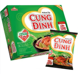 THÙNG MÌ CUNG ĐÌNH VỊ LẨU TÔM CHUA CAY/酸っぱい辛いエビ鍋風味ラーメン(30袋)