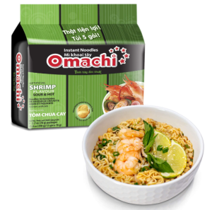 MÌ OMACHI TÔM CHUA CAY BỊCH 5 GÓI/オマチインスタントラーメン辛いエビ風味(5袋)