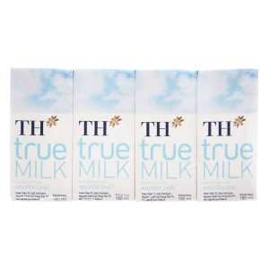 Sữa tiệt trùng TH True Milk nguyên chất không đường 180ml