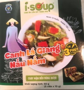 isoup canh lá giang nấu nấm