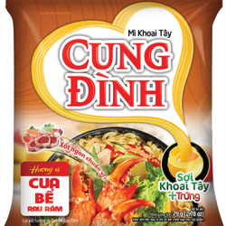 Mì Cung Đình cua bể rau răm｜クンデイン カニ味インスタントラーメン｜80g
