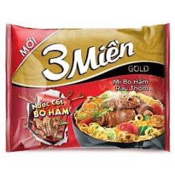 MÌ 3 MIỀN BÒ HẦM RAU THƠM/牛肉風味ラーメン - gói