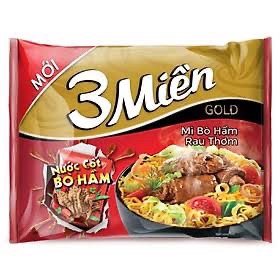 MÌ 3 MIỀN BÒ HẦM RAU THƠM/牛肉風味ラーメン - gói
