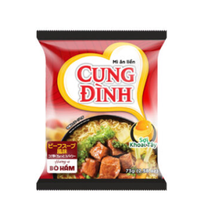 MÌ CUNG ĐÌNH HƯƠNG VỊ BÒ HẦM/牛肉煮込み味ラーメン