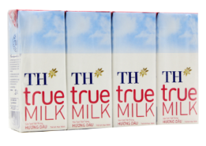 Lốc Sữa TH TRUE mikl 180ml vị dâu