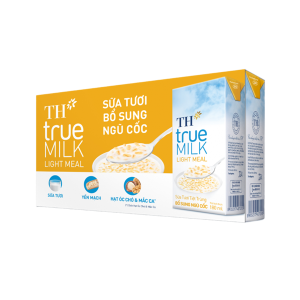 Sữa Tươi Tiệt Trùng TH True Milk Light Meal Lốc 4 Hộp